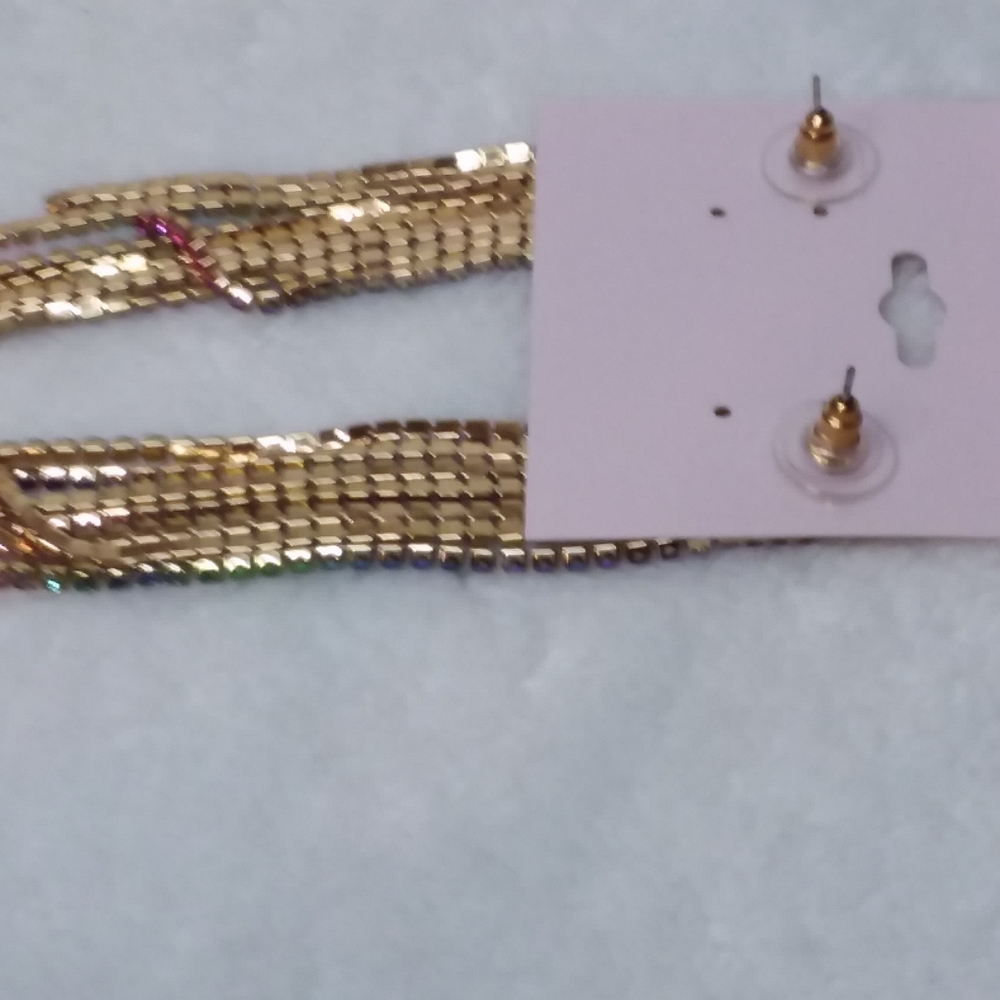 Dangle Multi Coloured Pierce Earrings Natasha - image 4